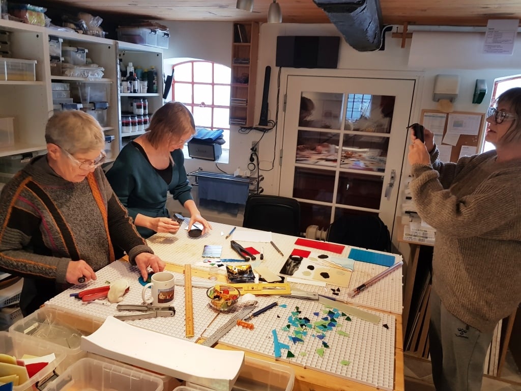 Fra et glasevent i mit værksted Fra et glasevent i mit værksted